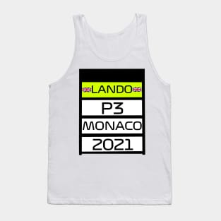 Lando Norris P3 Monaco 2021 pit board Tank Top